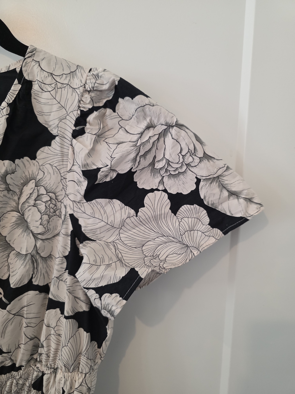 Anthropologie Black & White Floral Maxi Dress - Picture 5 of 6